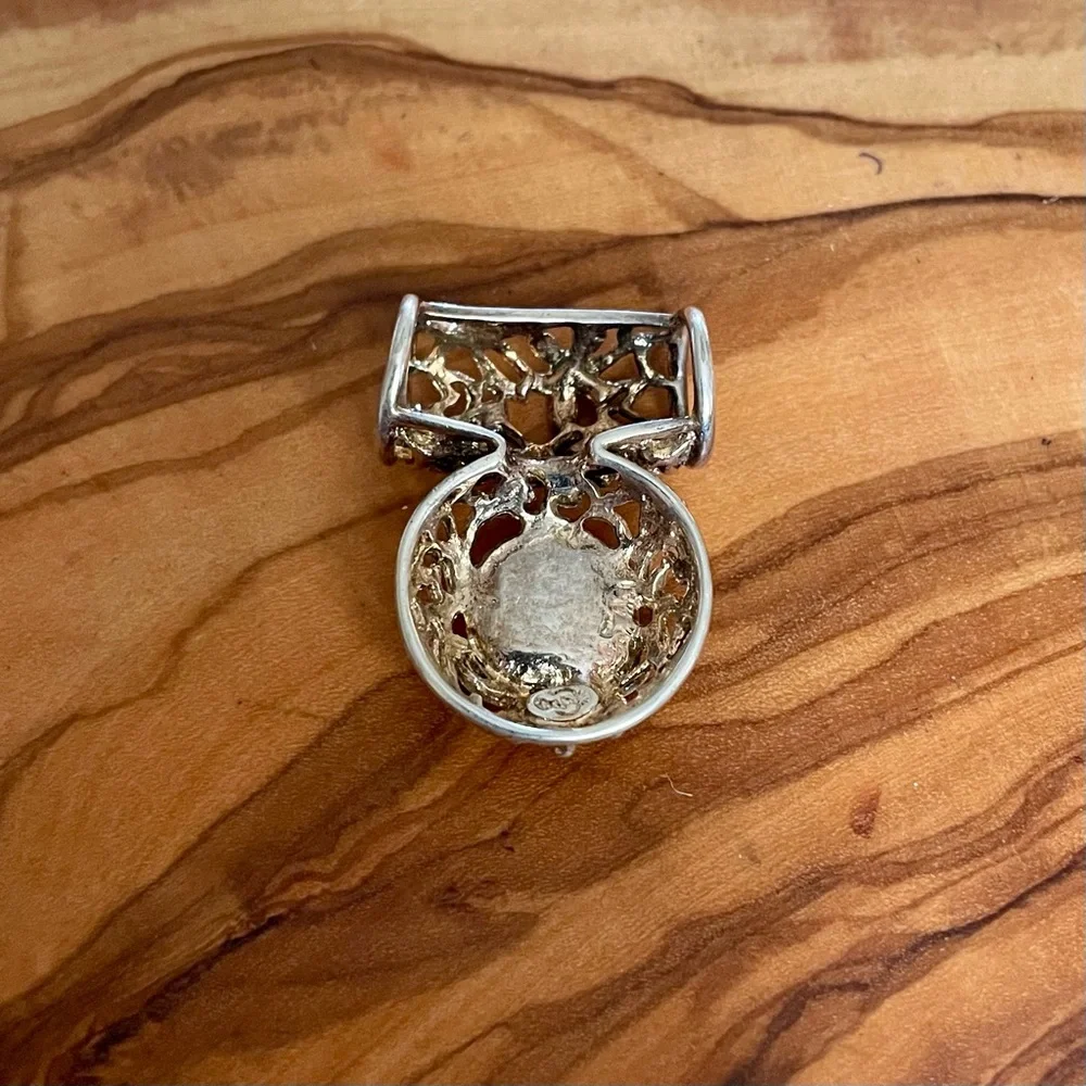 Vintage Premier Designs Silver and Pink Pendant